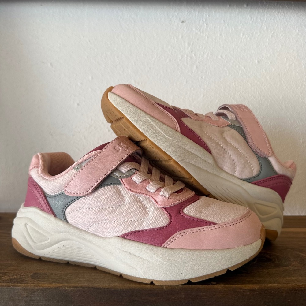 Skechers Sneakers Girls Size 1 Nova Jogger Color Block Pink Mauve 310591L